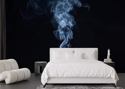 smoke on black background Wall mural