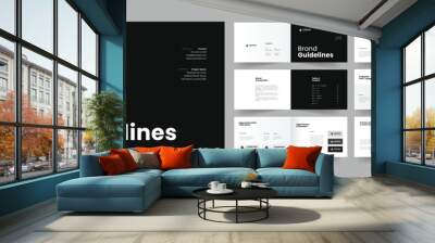 brand guidelines and brand guideline presentation design Wall mural