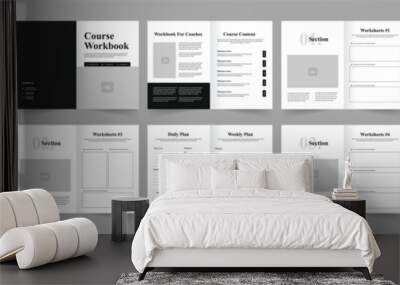 Course Workbook layout template Wall mural