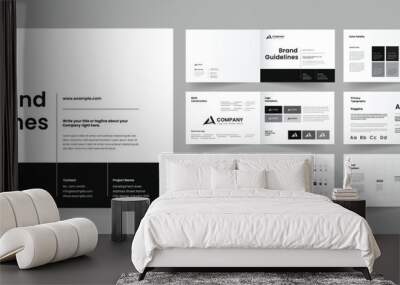 minimalist brand guideline template layout design creative brand guideline Wall mural