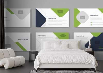 Business presentation template design. Minimalis, modern and keynote vector illustration Wall mural