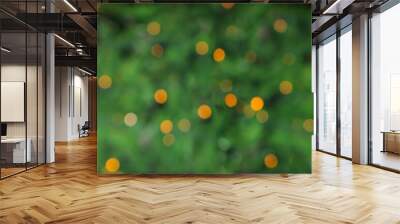 Christmas holidays banner, tree, bokeh background Wall mural