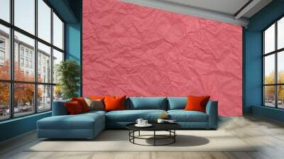 red creased tissue paper texture background Wall mural