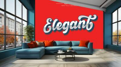 Elegant editable text effect retro style Wall mural