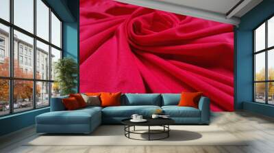 red silk background Wall mural