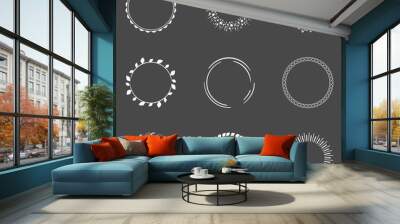 Set of decorative round frames Wall mural