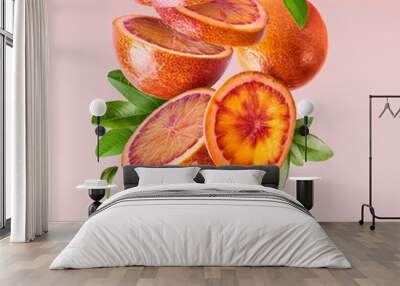 Fresh ripe blood orange Wall mural