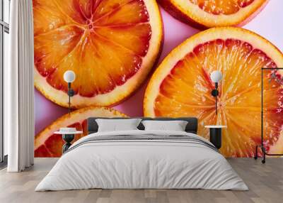 Fresh ripe blood orange Wall mural