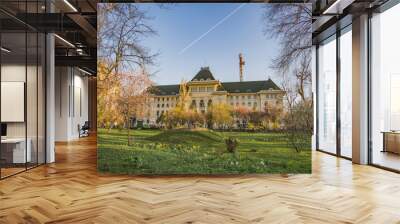 Spring atmosphere in Bucharest, Romania. Wall mural