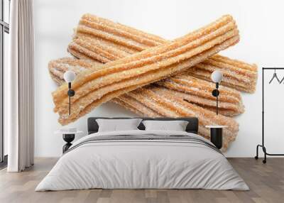 Churros isolated on white background Wall mural