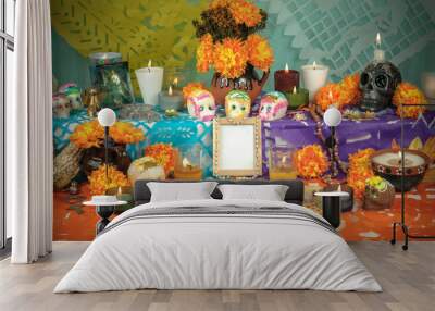 mexican day of the dead altar (dia de muertos) Wall mural