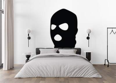 criminal mask black icon Wall mural