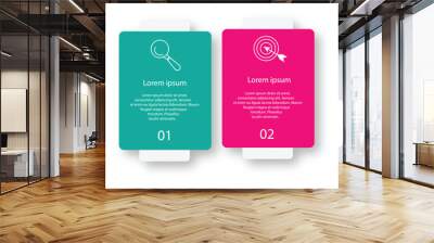 Vector infographic design template with 2 options or steps Wall mural