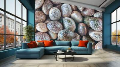 Hemp seeds background Wall mural