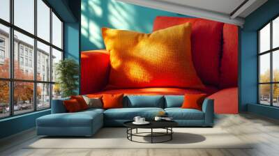 Close-Up Fabric Sofa Corner Wall mural