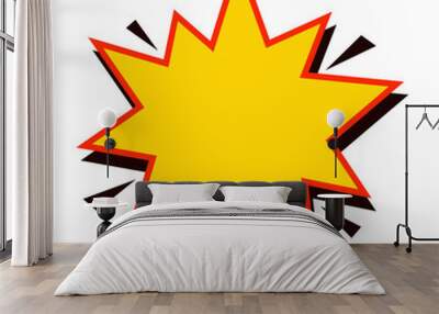 Cartoon Explosion Shape Wall mural