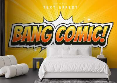 Bang comic text effect editable Wall mural