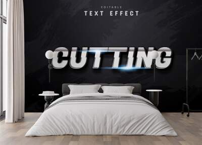 Cutting text effect Wall mural