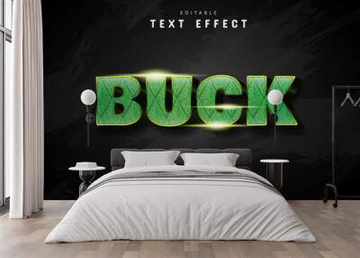 Green text effect with pattern Wall mural