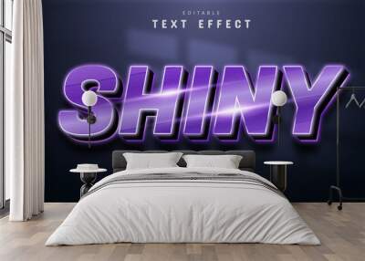 Shiny text, purple gradient text effect Wall mural