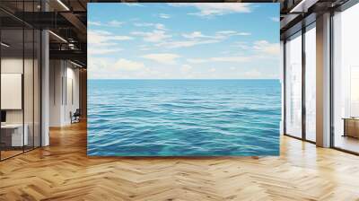 Calm sea with a clear blue sky horizon Wall mural