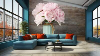 Bouquet of pink peonies Wall mural