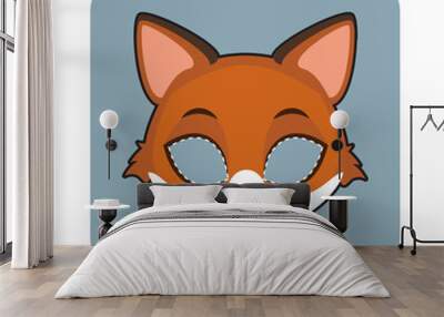 Fox mask for Halloween and other festivities Wall mural