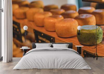 The meny types of gouda, Holland Wall mural