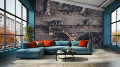 Coal mining from above Wall mural