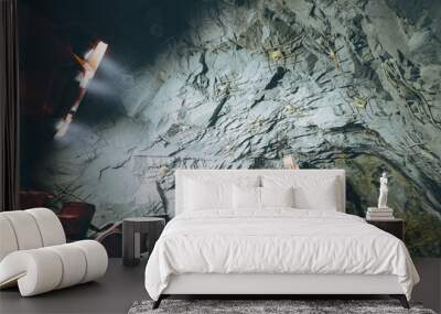 Gold mining underground Wall mural