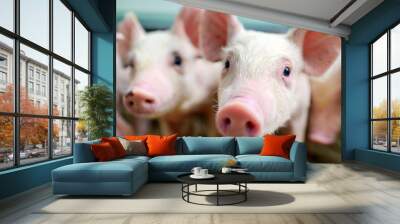 pig farm industry farming hog barn pork Wall mural