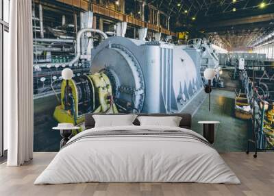 steam turbine at power plant Wall mural