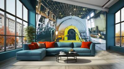 steam turbine at power plant Wall mural