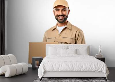 Happy arab delivery man............. Wall mural