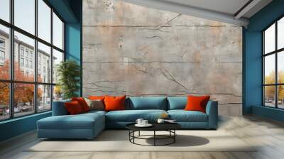 Realistic scratched metal texture or background Wall mural