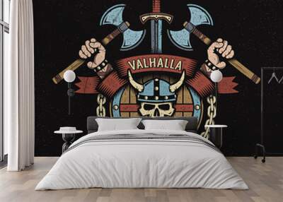 viking coat of arms Wall mural