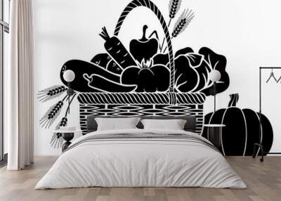 Basket with vegetables Wall mural