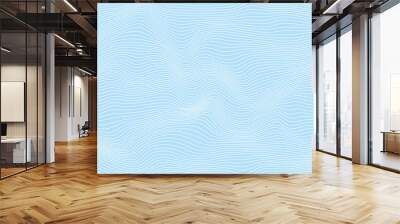 background with abstract blue colored vector wave lines pattern Wall mural