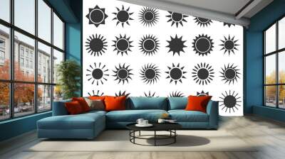 big set of sun web icons - vector design elements  Wall mural