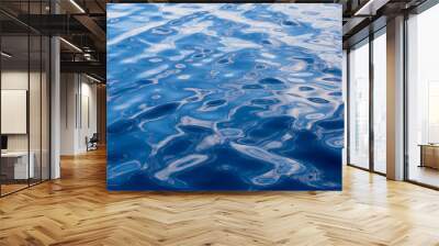 blue water with waves surface background Wall mural