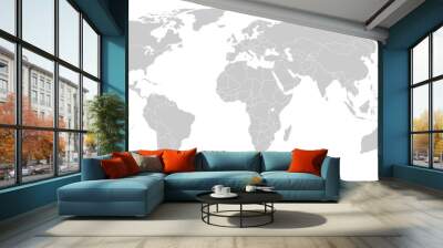 gray world map silhoeutte Wall mural