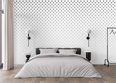 pattern with gray stars - vector background Wall mural