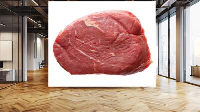 photo of isolated raw meat steak Wall mural