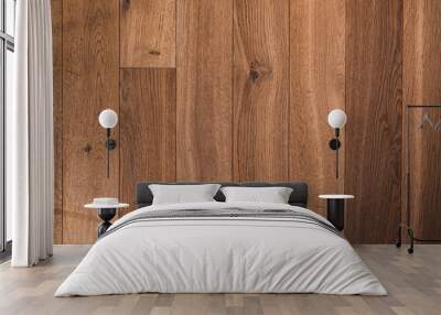 texture of dark brown wood plank wall. background of wooden surface Wall mural