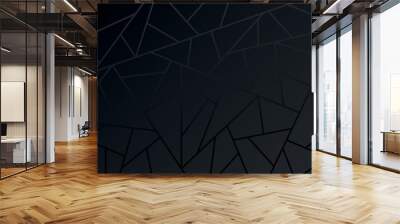 vector illustration of abstract background with dark lines and black geometric shapes	 Wall mural