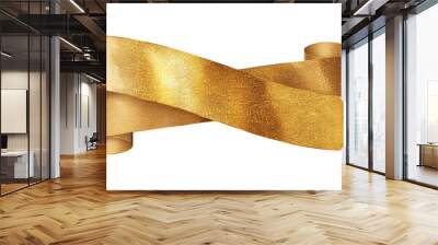 illustration of isolated grunge gold ribbon bow banner Wall mural