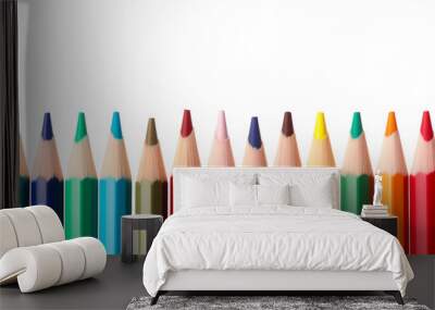 isolated olored pencils isolated with copy space for your text. Wall mural