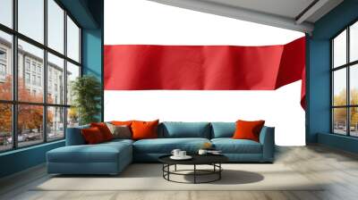 isolated red paper banner Wall mural