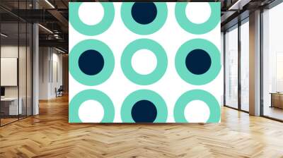 a set dot circle in retro style Wall mural