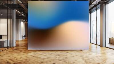 abstract gradient background with grain texture blue and brown Wall mural